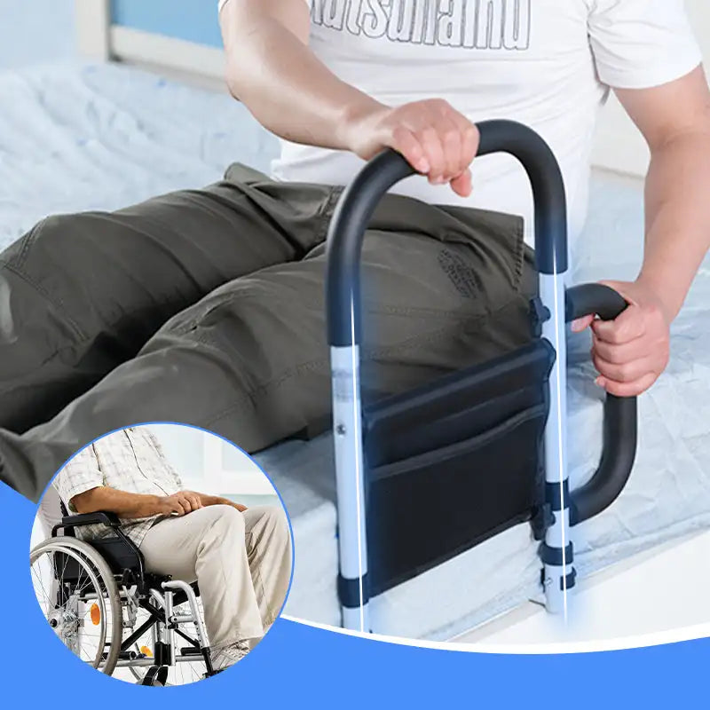 Mobility guard bedside rail for seniors and moms-to-be