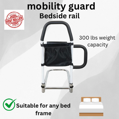 Mobility guard bedside rail for seniors and moms-to-be